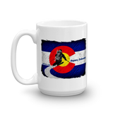 Colorado Flag Downhill Skiing Mug