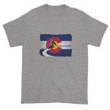Colorado Flag Downhill Skiing T-Shirt